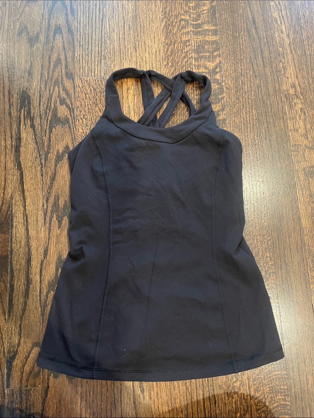 lululemon athletica Black Crisscross Back Tank Top